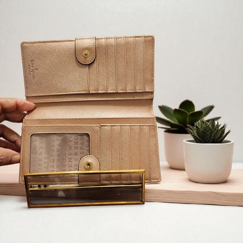 Kate Spade-Leila Continental Zip Wallet (Warm Gingerbread 🤎) - Picture 4 of 5